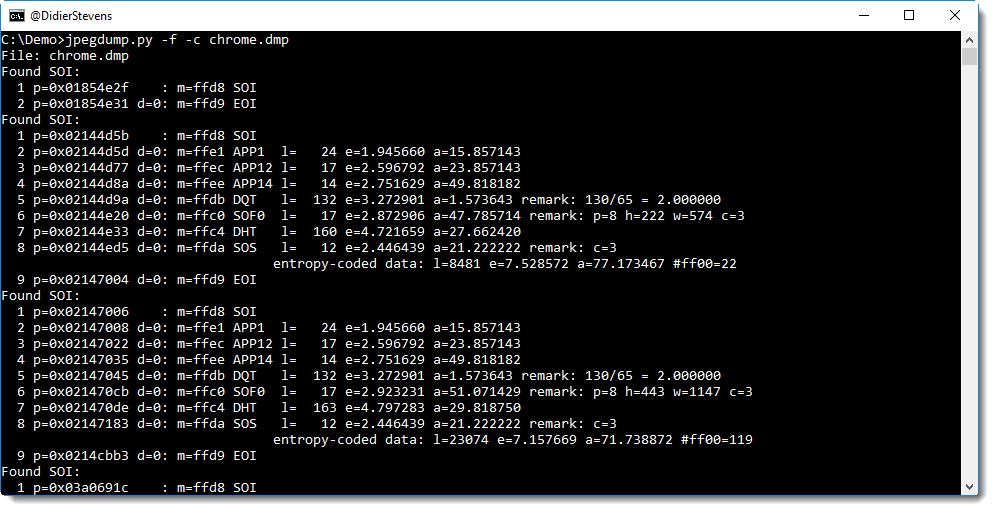 New Tool: jpegdump.py | Didier Stevens