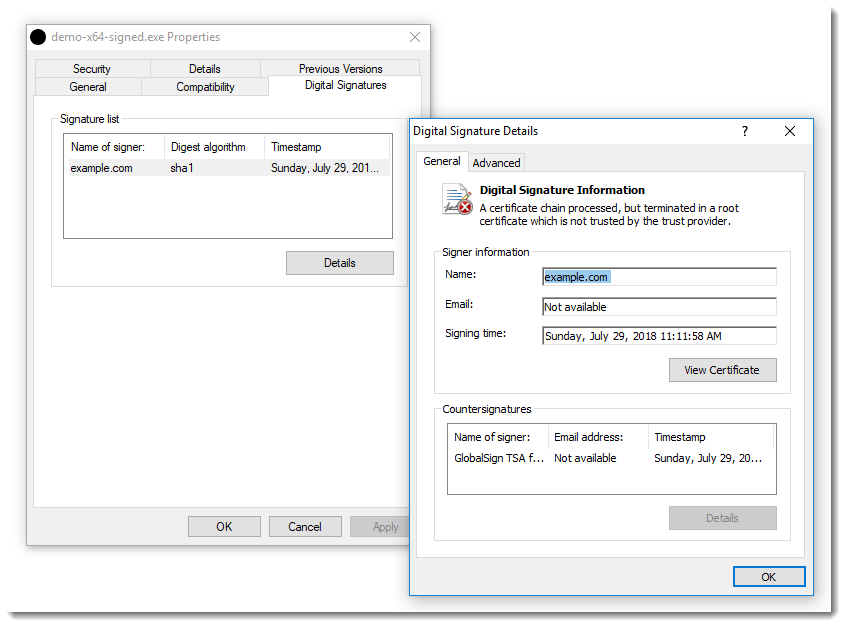 Quickpost: Signing Windows Executables on Kali | Didier Stevens
