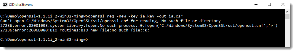 How-to: Make Your Own Cert With OpenSSL on Windows (Reloaded) | Didier ...