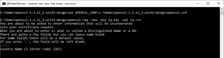 How-to: Make Your Own Cert With OpenSSL on Windows (Reloaded) | Didier ...